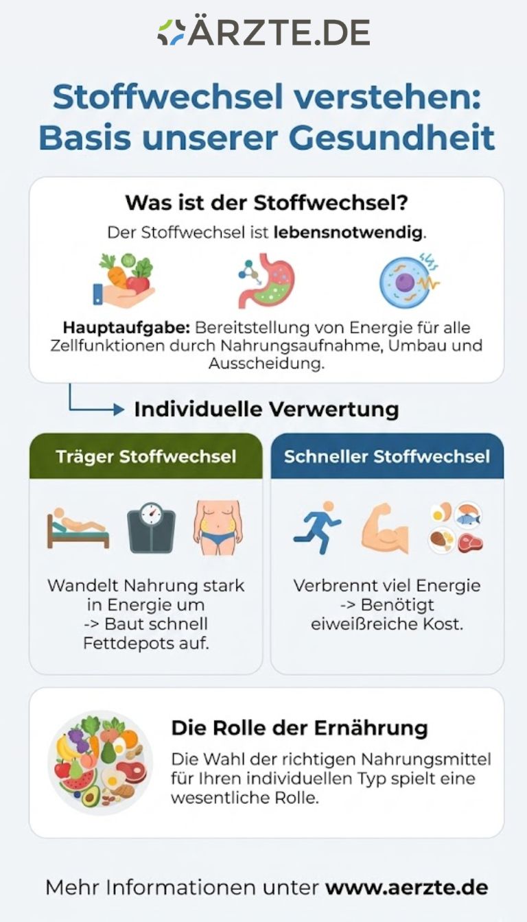 Übersicht über die Unterschiede von schnellem und langsamem Stoffwechsel