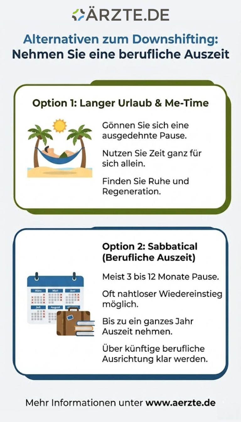 Übersicht zu Alternativen des Downshiftings 