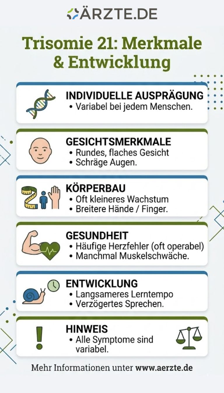 Übersichtsgrafik über Trisomie 21