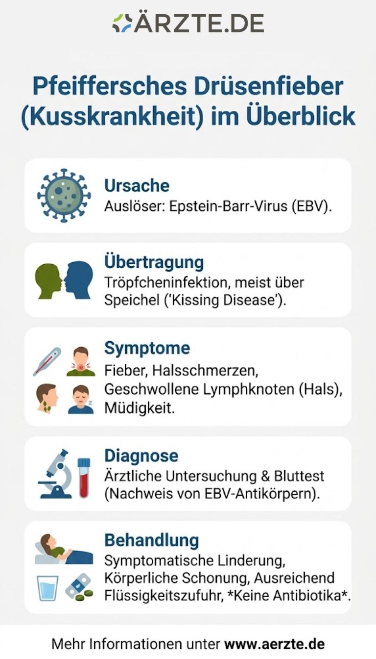 Pfeiffersches Drüsenfieber in einer Grafik dargestellt