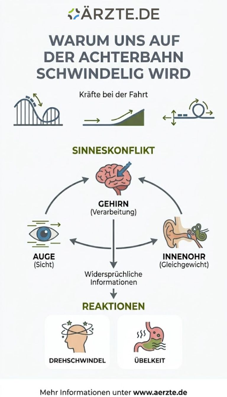 Übersicht zu Schwindel bei einer Achterbahnfahrt