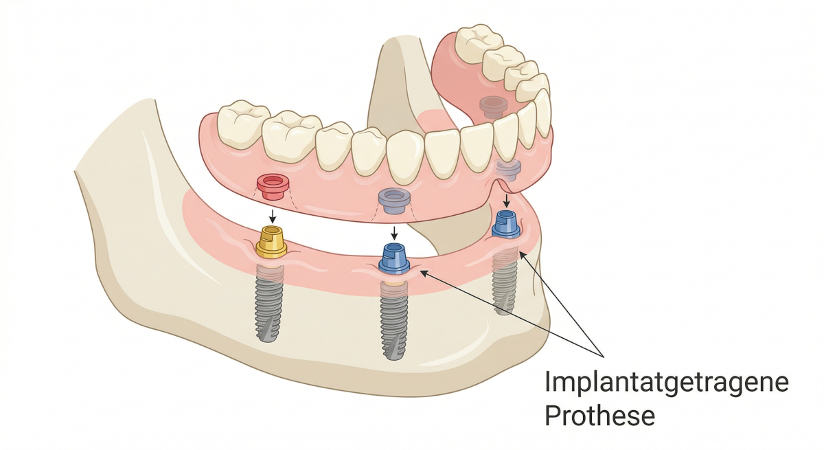implantatgetragene Prothese