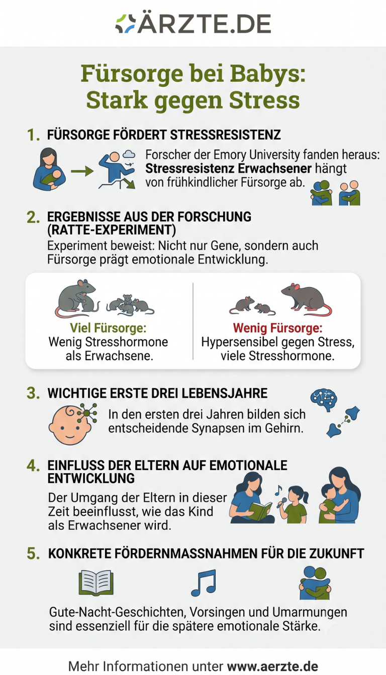 Infografik Fürsorge bei Babys