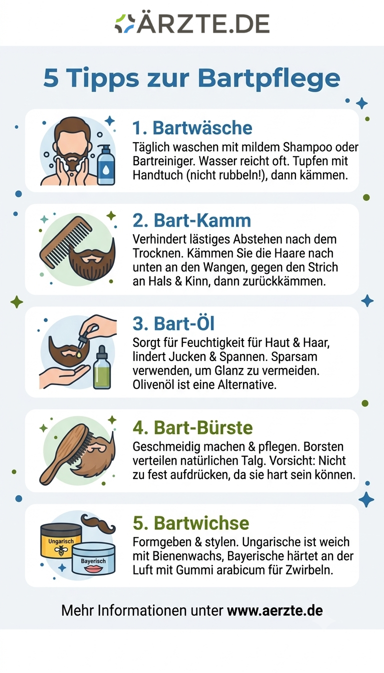 Infografik Tipps zur Bartpflege