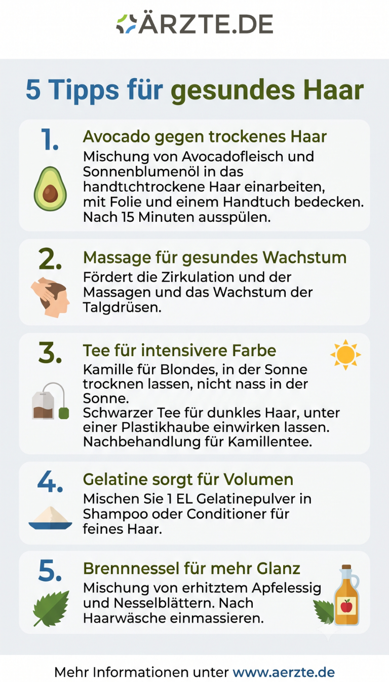 Infografik gesündere Haare
