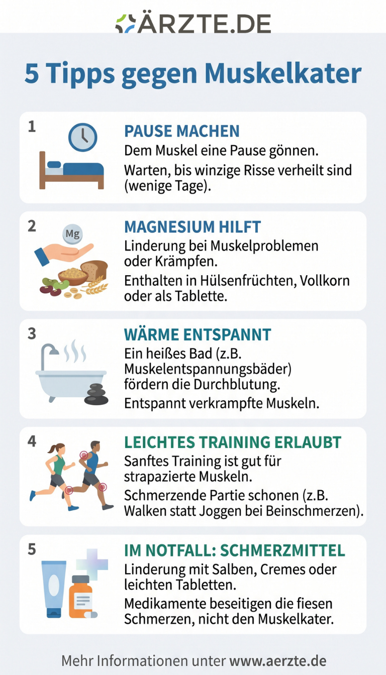 Infografik zum Thema Muskelkater