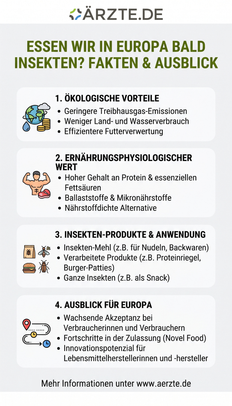 Infografik zum Thema Insekten Ernährung