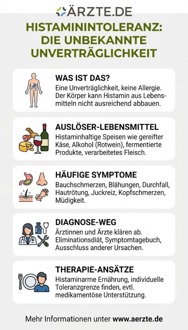 Infografik zum Thema Histaminintoleranz
