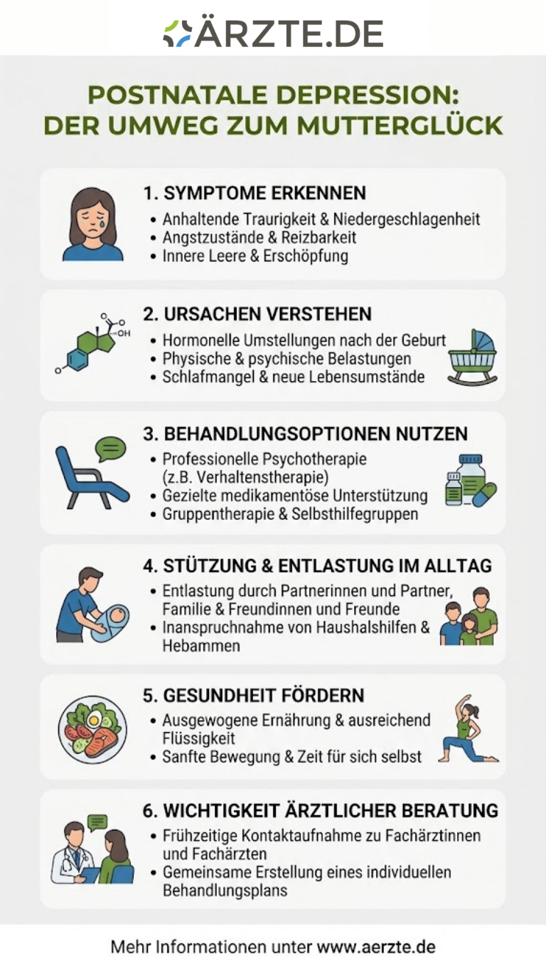Infografik zum Thema Postnatale Depression
