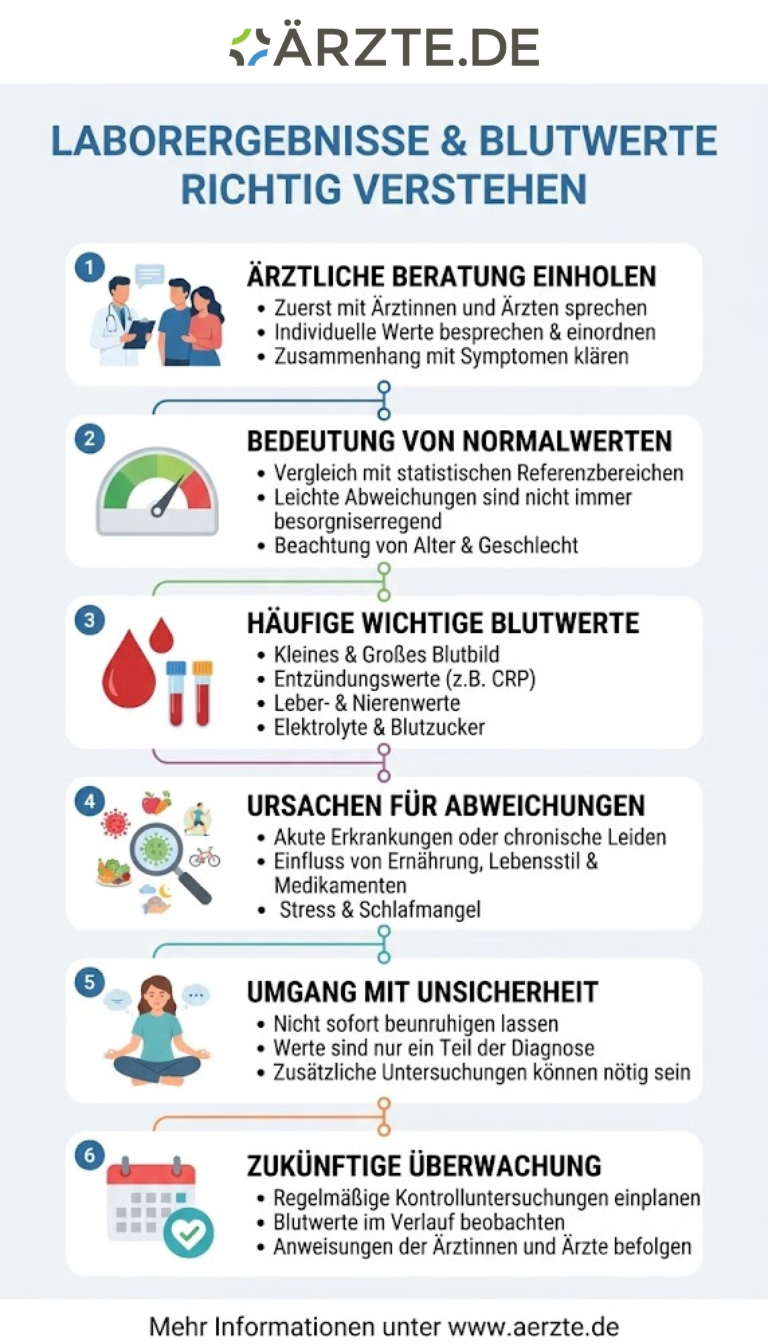 Infografik zum Thema Laborergebnisse und Blutwerte