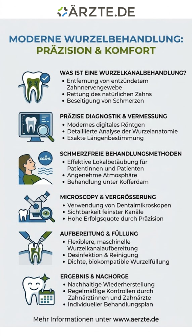 Infografik zum Thema Wurzelbehandlung