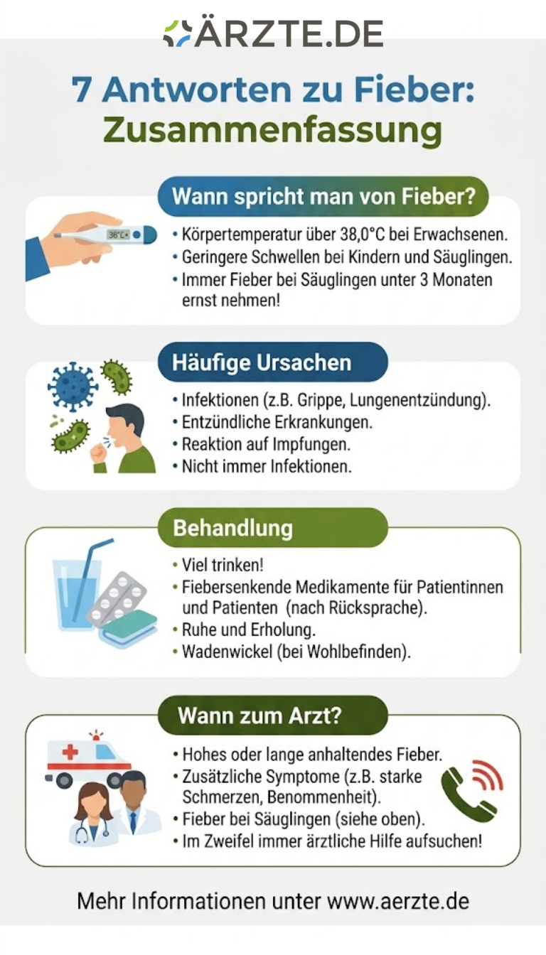 Infografik zum Thema Fieber