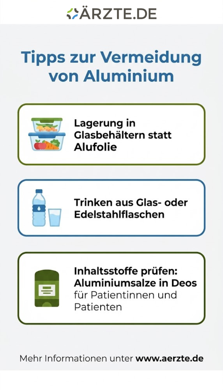 Infografik zum Thema Aluminium in Lebensmittel