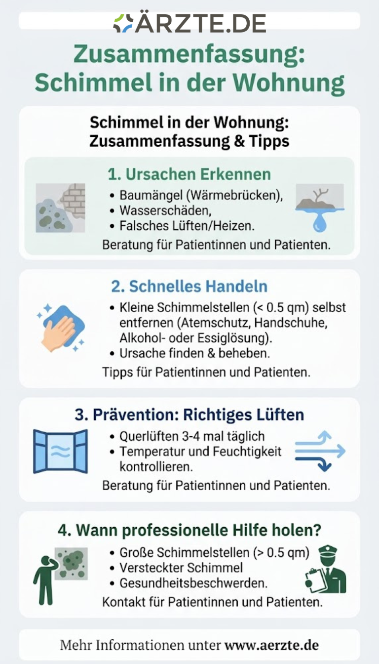 Infografik zum Thema Schimmel in der Wohnung