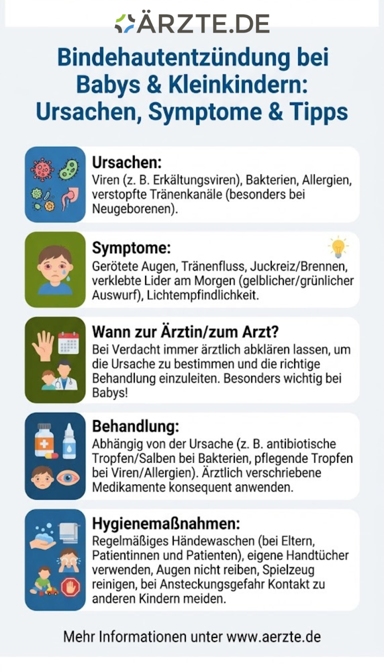 Infografik zum Thema Bindehautentzündung