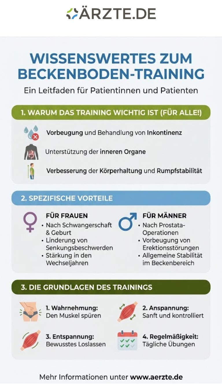 Infografik zum Thema Beckenbodentraining