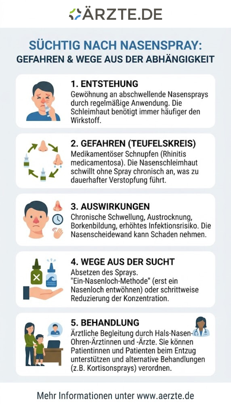 Infografik zum Thema Nasenspray-Sucht