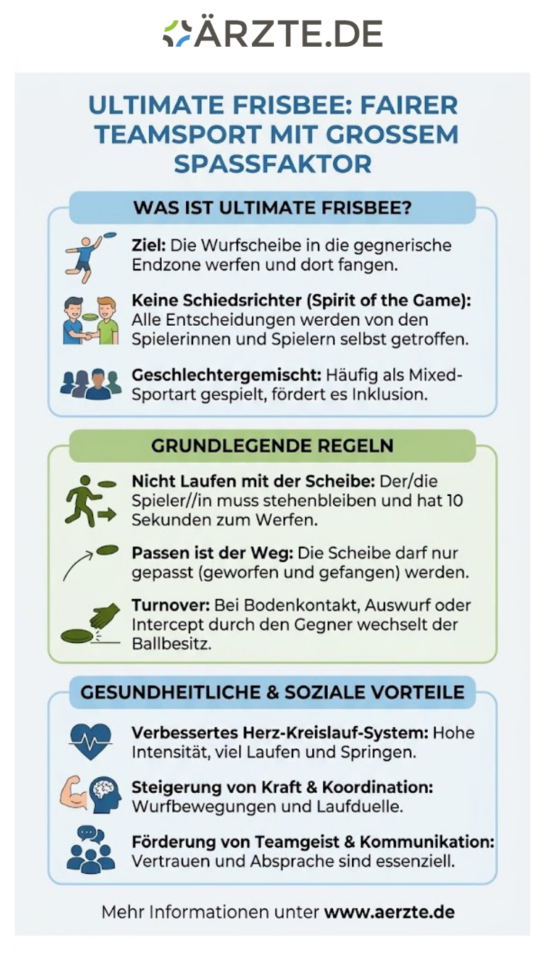 Infografik zum Thema Ultimate Frisbee