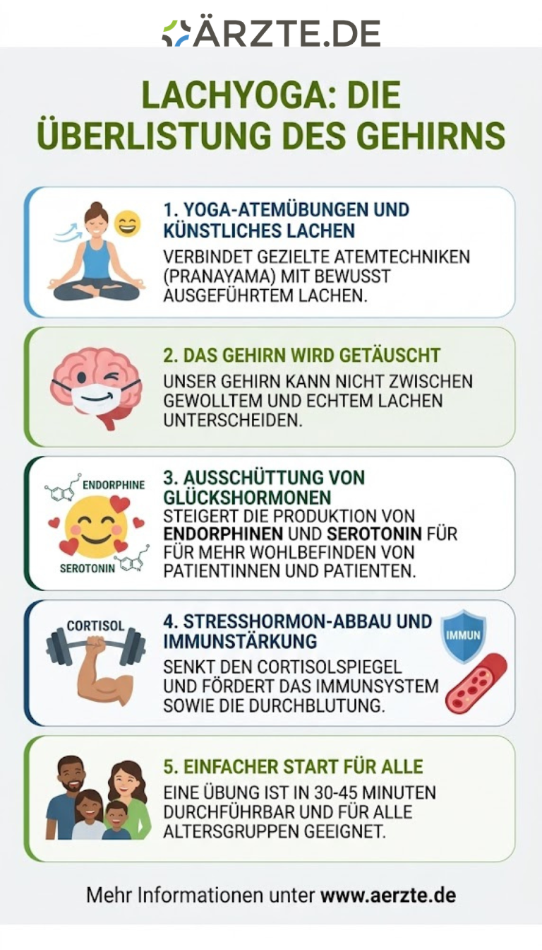 Infografik zum Thema Lachyoga