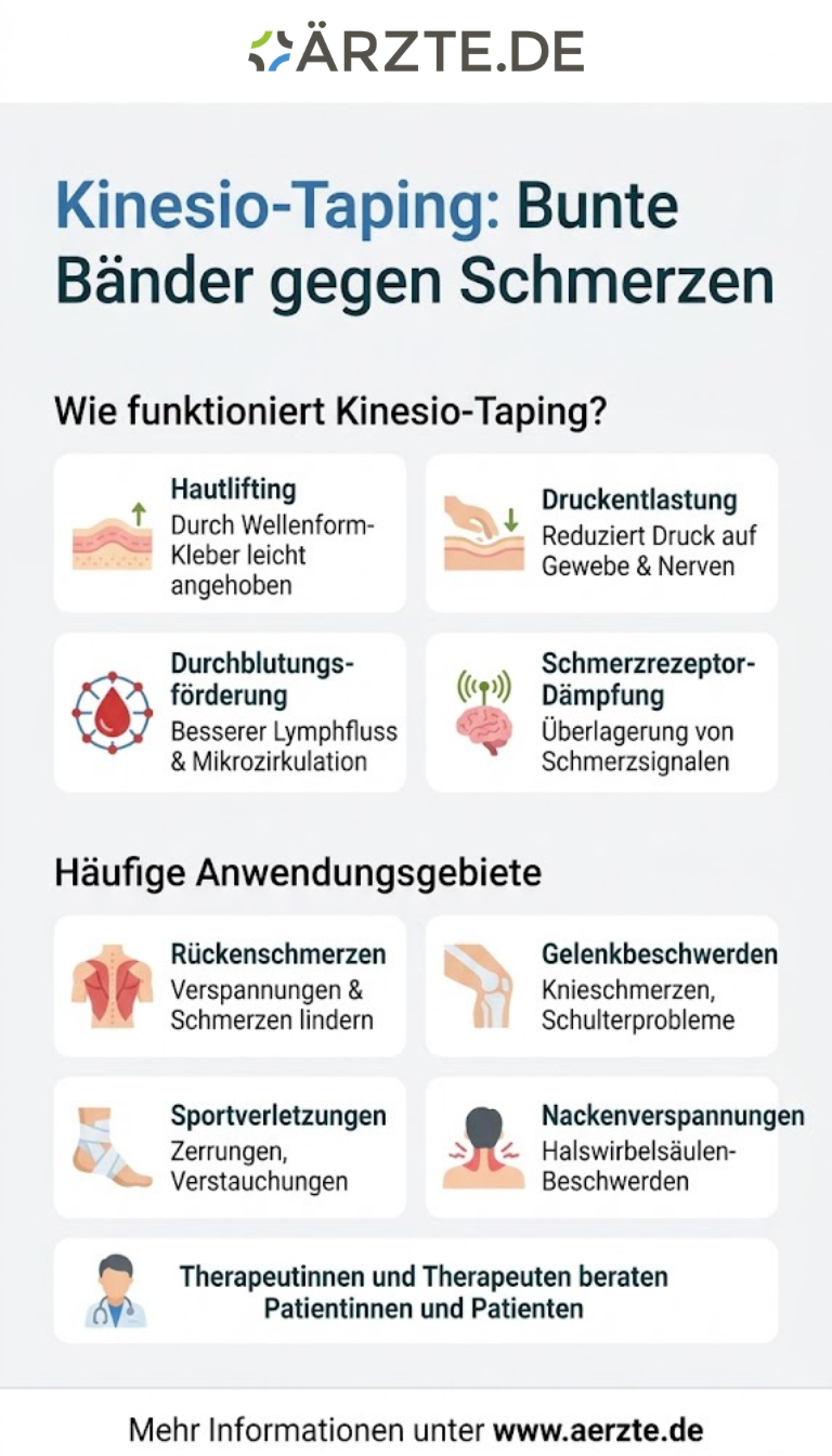 Infografik zum Thema Kinesio-Taping