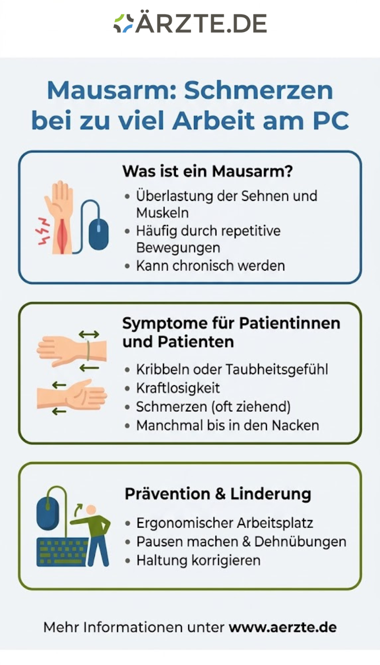 Infografik zum Thema Mausarm