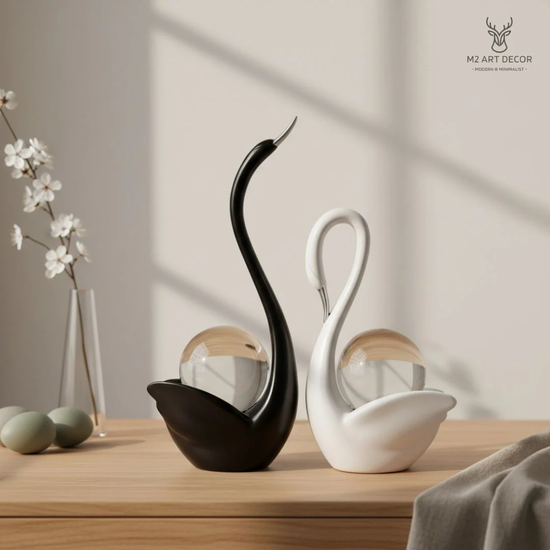 Hình ảnh chính của sản phẩm Bộ tượng thiên nga hạnh phúc - M2 Art Decor