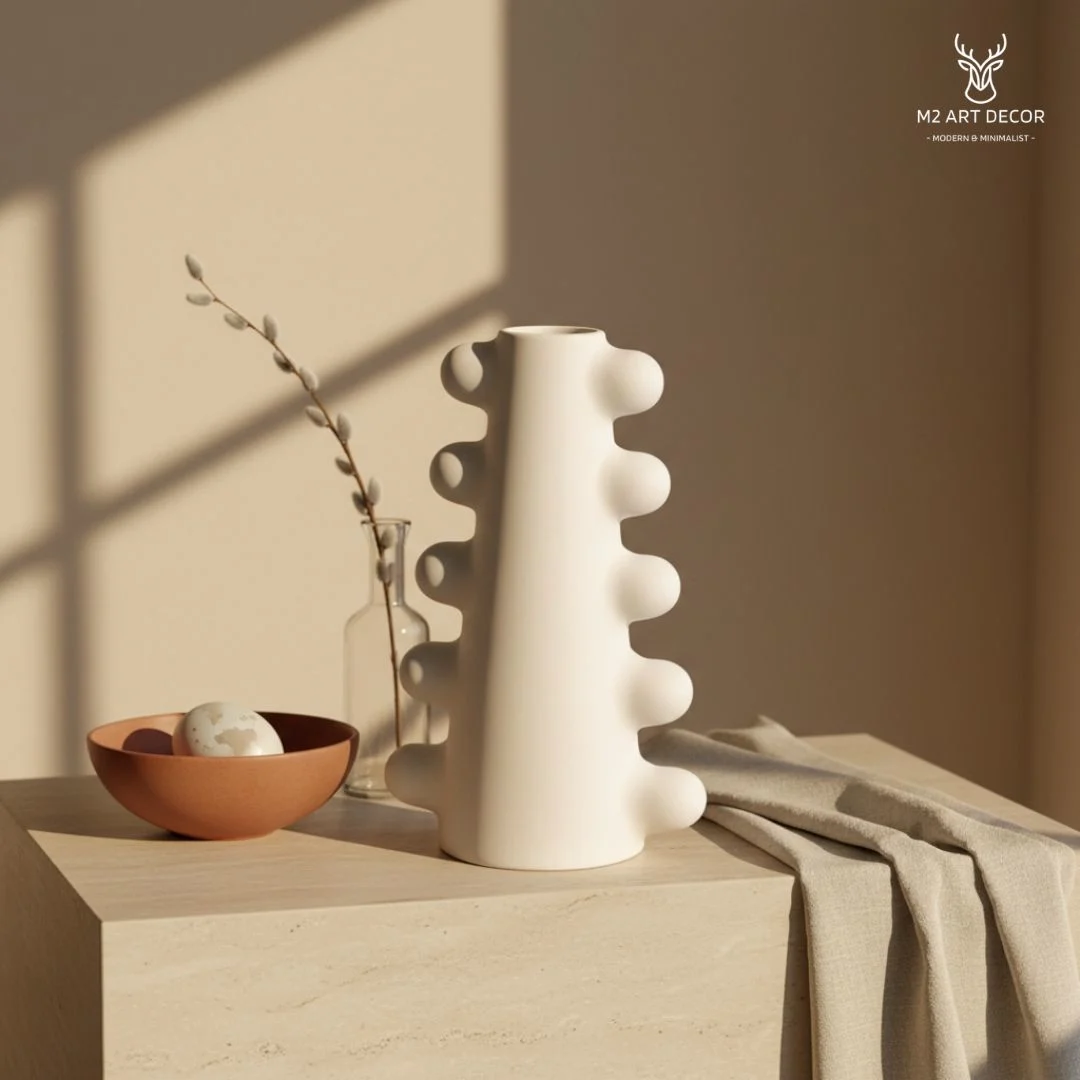 Hình ảnh phụ của sản phẩm Lọ wabi sabi trụ dài - M2 Art Decor