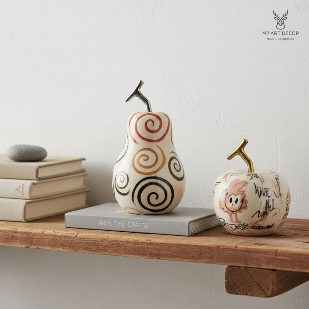 Hình ảnh chính của sản phẩm Bộ quả táo lê decor hiện đại - M2 Art Decor