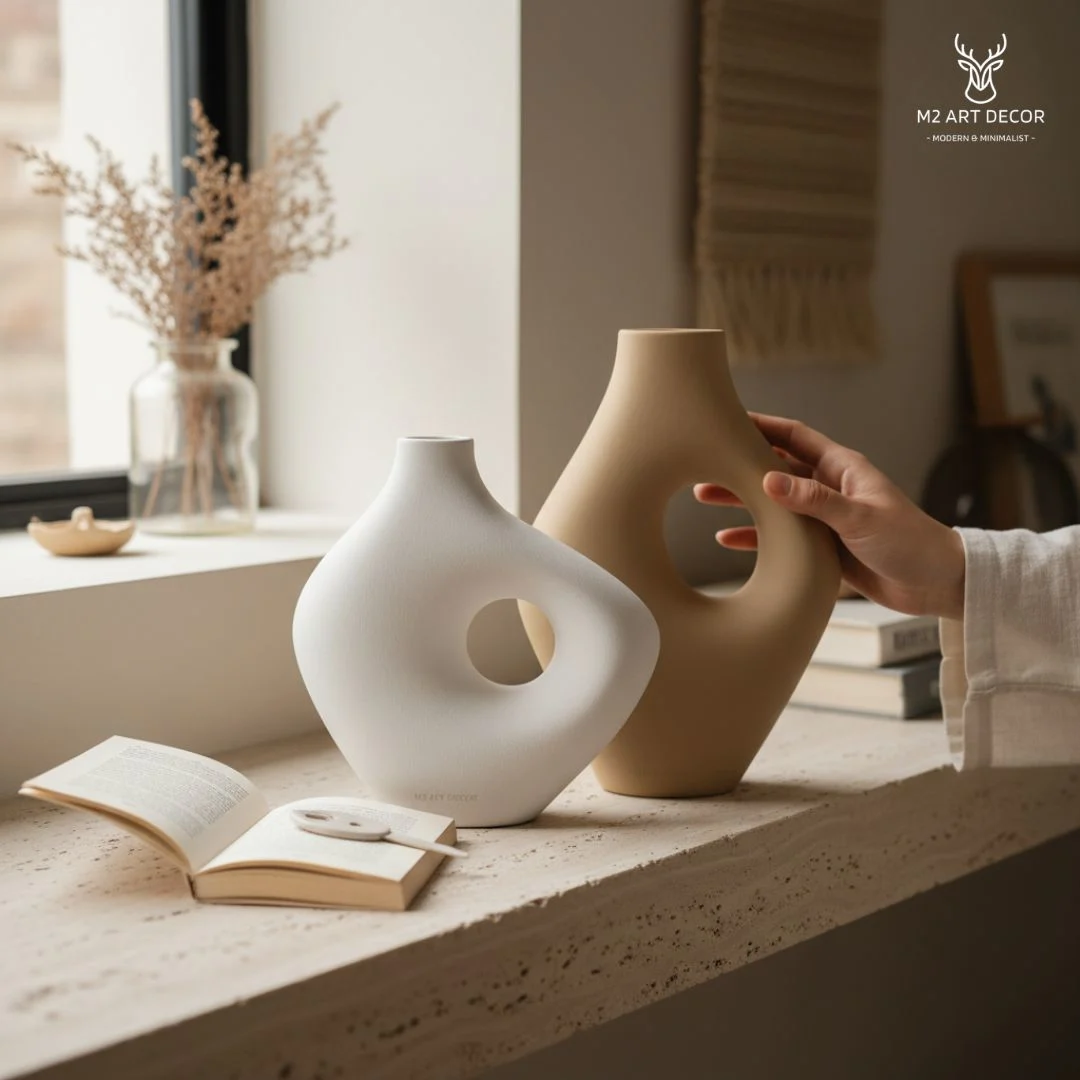 Hình ảnh phụ của sản phẩm Bộ lọ wabi sabi chung đôi - M2 Art Decor