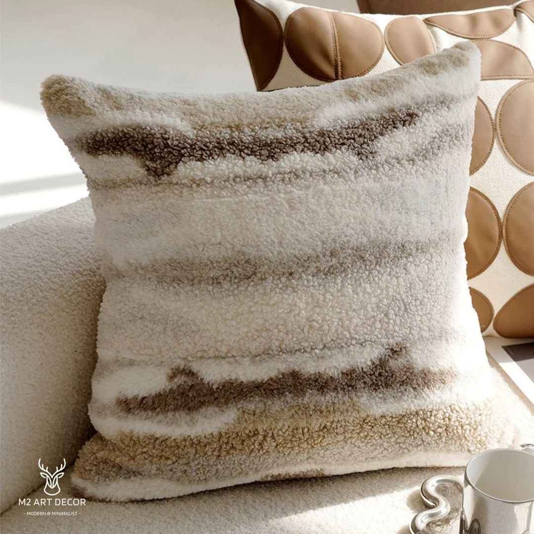 Hình ảnh chính của sản phẩm Vỏ gối hoạ tiết loang hiện đại - M2 Art Decor