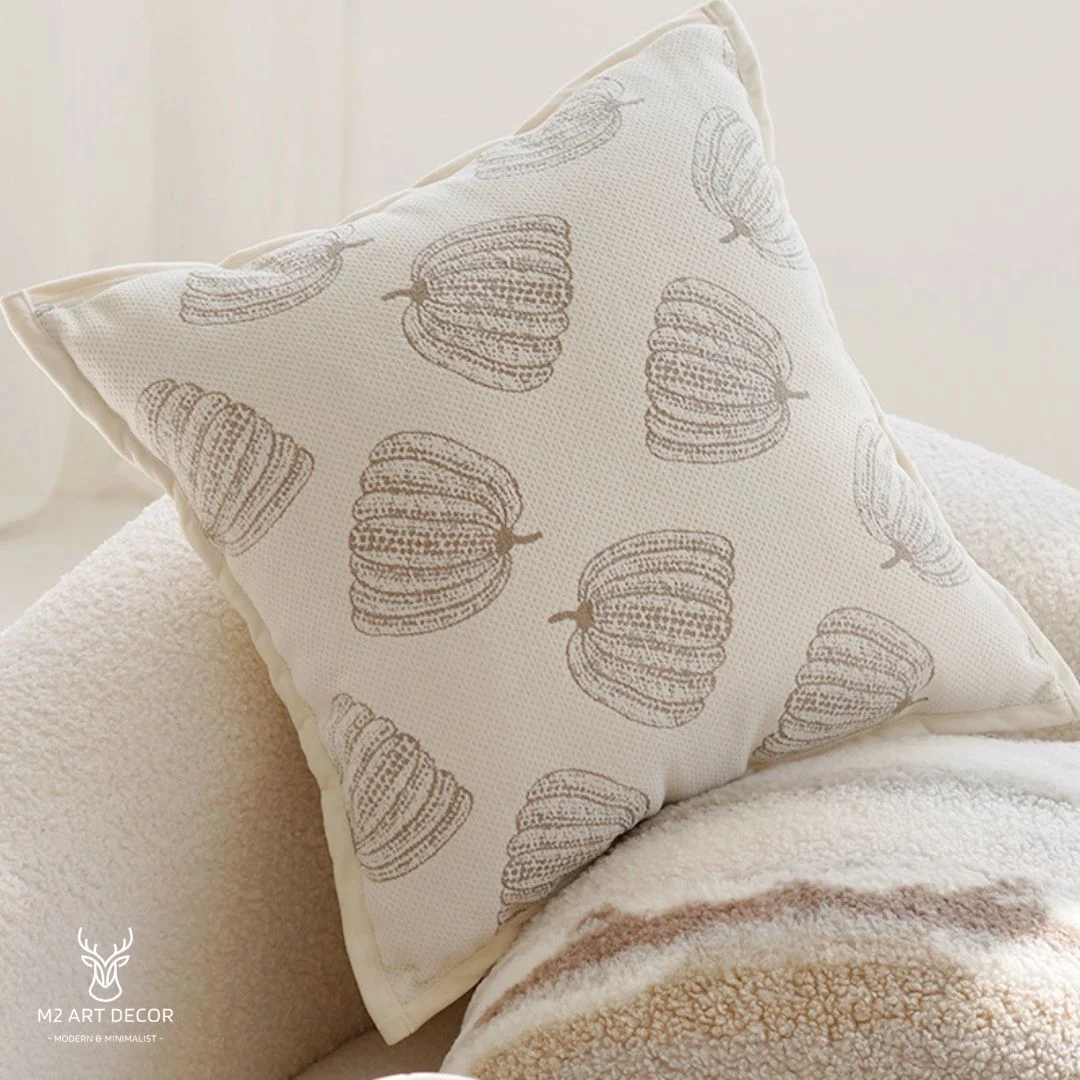 Hình ảnh chính của sản phẩm Vỏ gối hoạ tiết bí ngô - M2 Art Decor