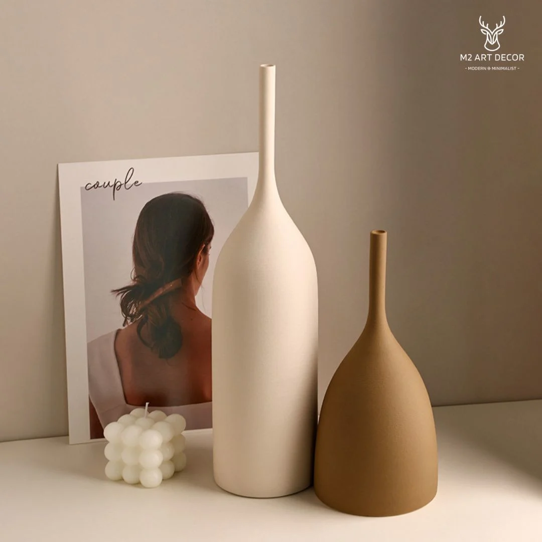 Hình ảnh phụ của sản phẩm Bình vintage trắng ngọc trai - M2 Art Decor