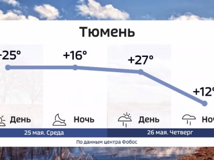 Аномально теплый день ожидается в Тюмени 25 мая