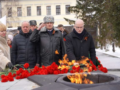 Начальник УФСИН России по Тюменской области принял участие  в торжественной церемонии возложения цветов в канун Дня защитника Отечества