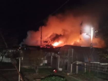 Пожар в Тюменском районе: горели хозяйственные постройки