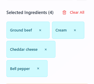 Ingredients for Creamy Cheddar Beef Stuffed Peppers