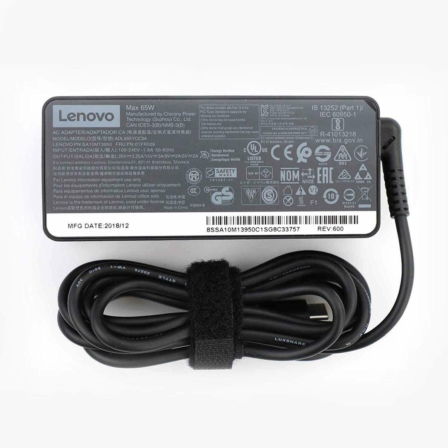 Lenovo Adapter Specs Label