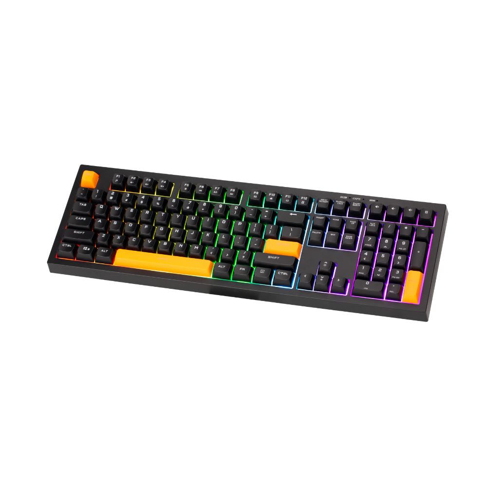 XTRIKE ME KB-512 BK 108 KEY WIRED MECHANICAL FEEL USB-C KEYBOARD BLACK alternate view