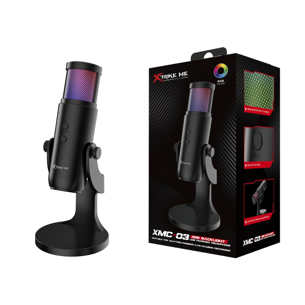 XTRIKE ME XMC03 USB 12 RGB LIGHT GAMING MICROPHONE alternate view