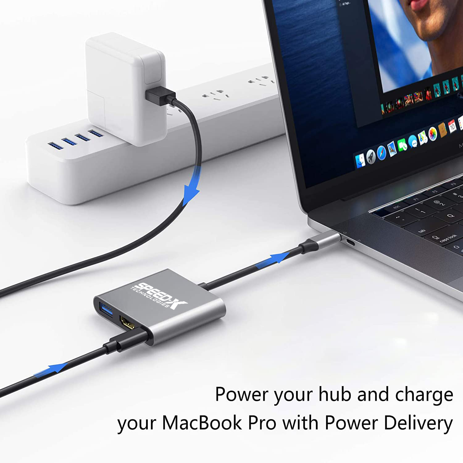 SPEED-X SP-TC03A TYPE C 3.1 TO OTG+HDMI+USB3.0 alternate view