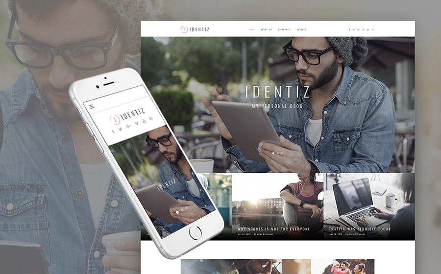 Identiz - Personal Blog WordPress Theme