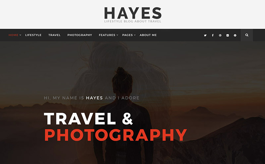 Hayes - Travel Blog WordPress Theme