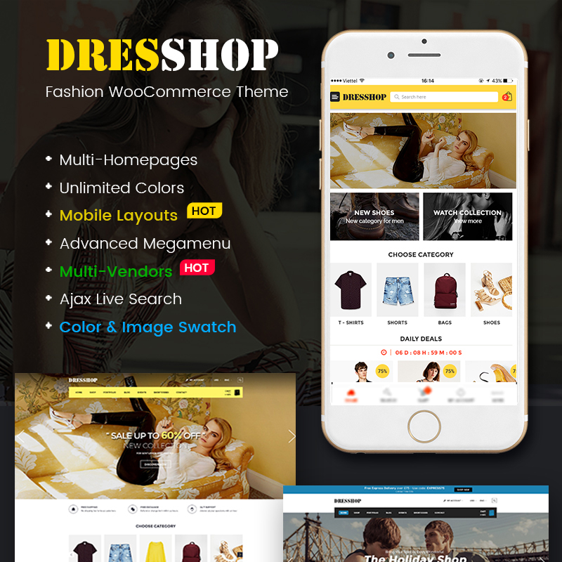 DresShop - Clean Fashion Responsive WooCommerce Theme