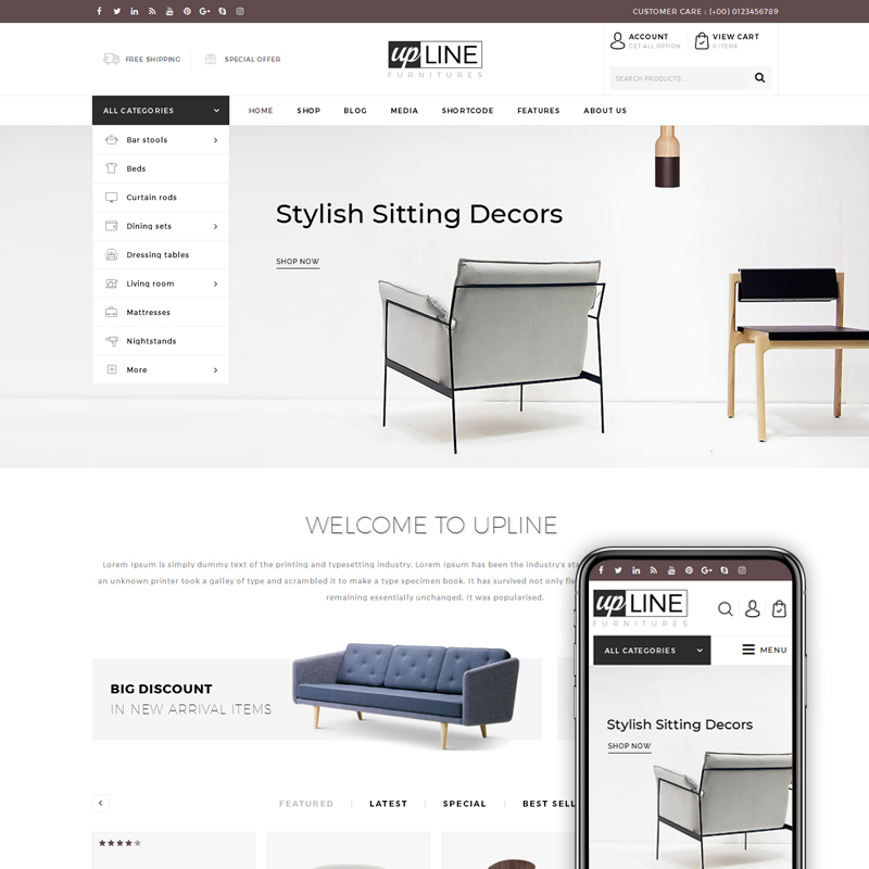 UpLine - Furniture Online Store WooCommerce Theme