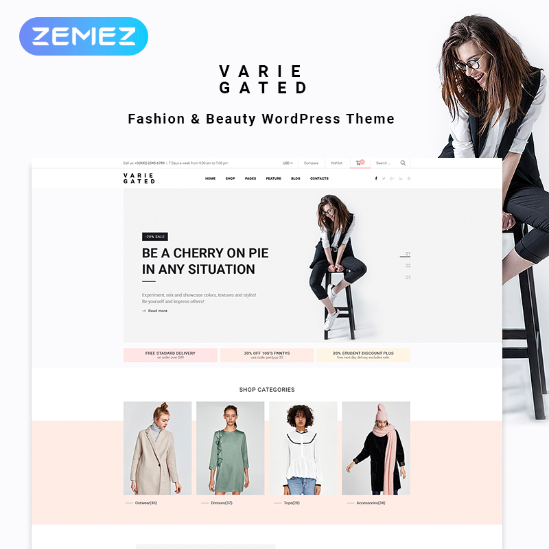 Varie Gated - Fashion Online Store Elementor WooCommerce Theme