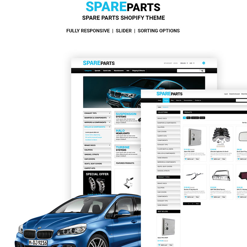 Spare Parts Shopify Theme