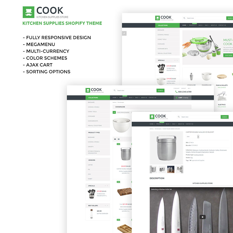 Cookware Shopify Theme