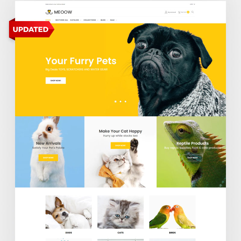 Meoow - Cute Pet Shop Shopify Theme