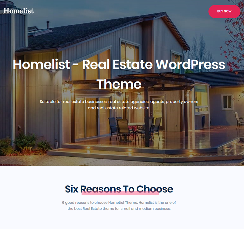 Homelist - Real Estate WordPress Theme