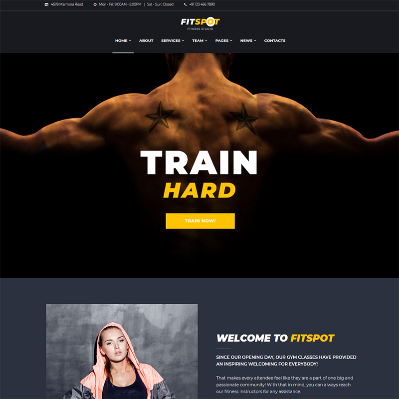 FitSpot - Fitness Studio Elementor WordPress Theme